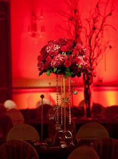 Wedding Decorations, Red Centerpieces and Arrangements 3
