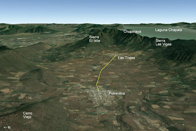 Vista oeste Senderismo rural - Mapa ruta Potrerillos - Las Trojes
