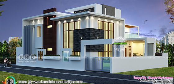 Flat roof contemporary home 2700 square feet
