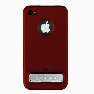 Seidio CSRSIPH4K-GR SURFACE Reveal Case with Metal Kickstand for Apple iPhone 4/4S - 1 Pack - Retail Packaging - Garnet Red