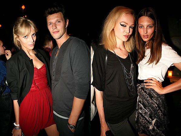 Supermodels Anja Rubik Sasha Knezevic Georgina Stojiljkovic at VMAN party