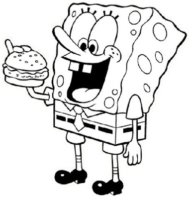 Gambar sketsa spongebob