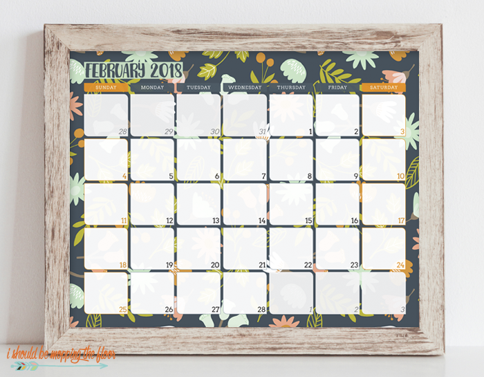 This 2018 Printable Calendar is modern and fun...and has room to jot down all of your activities.