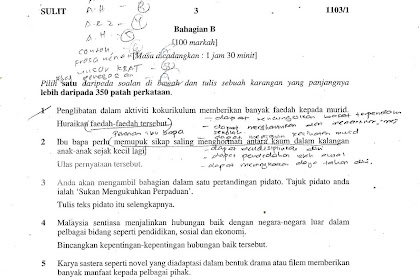 Contoh Soalan Bahasa Melayu Spm Tahun 2018