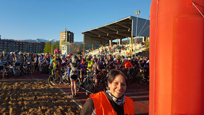 Rosa Luna a su llegada a la meta de los 101 Kilómetros Peregrinos.