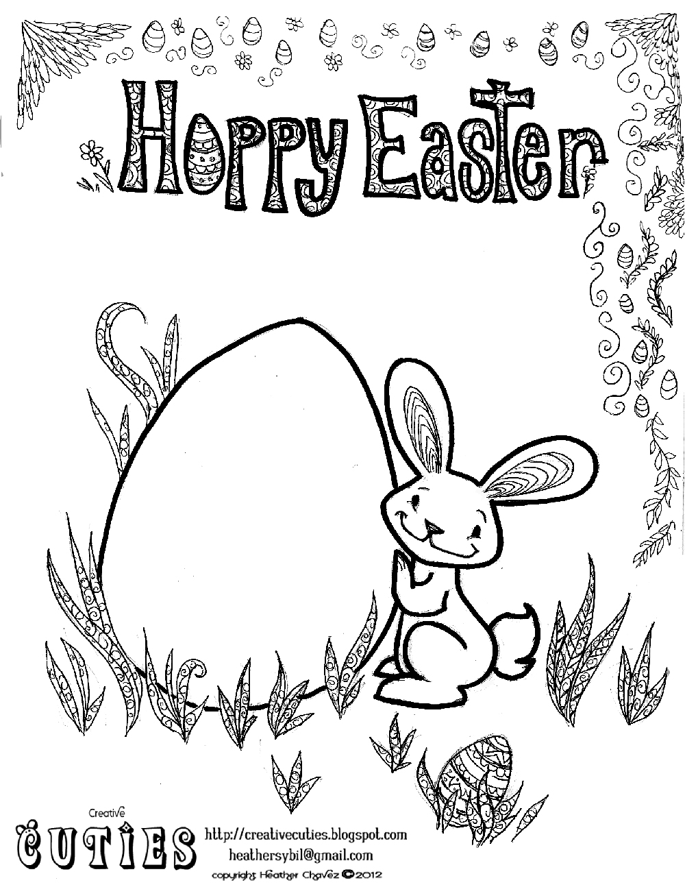 Easter Egg Coloring Page