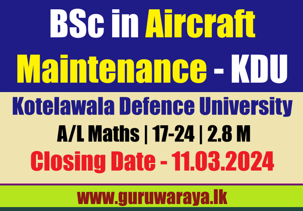 BSc in Aircraft Maintenance - KDU