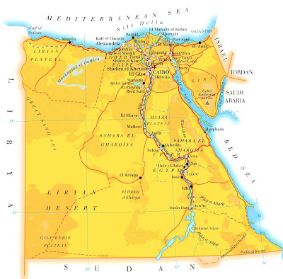 Egypt Map Pictures and Information