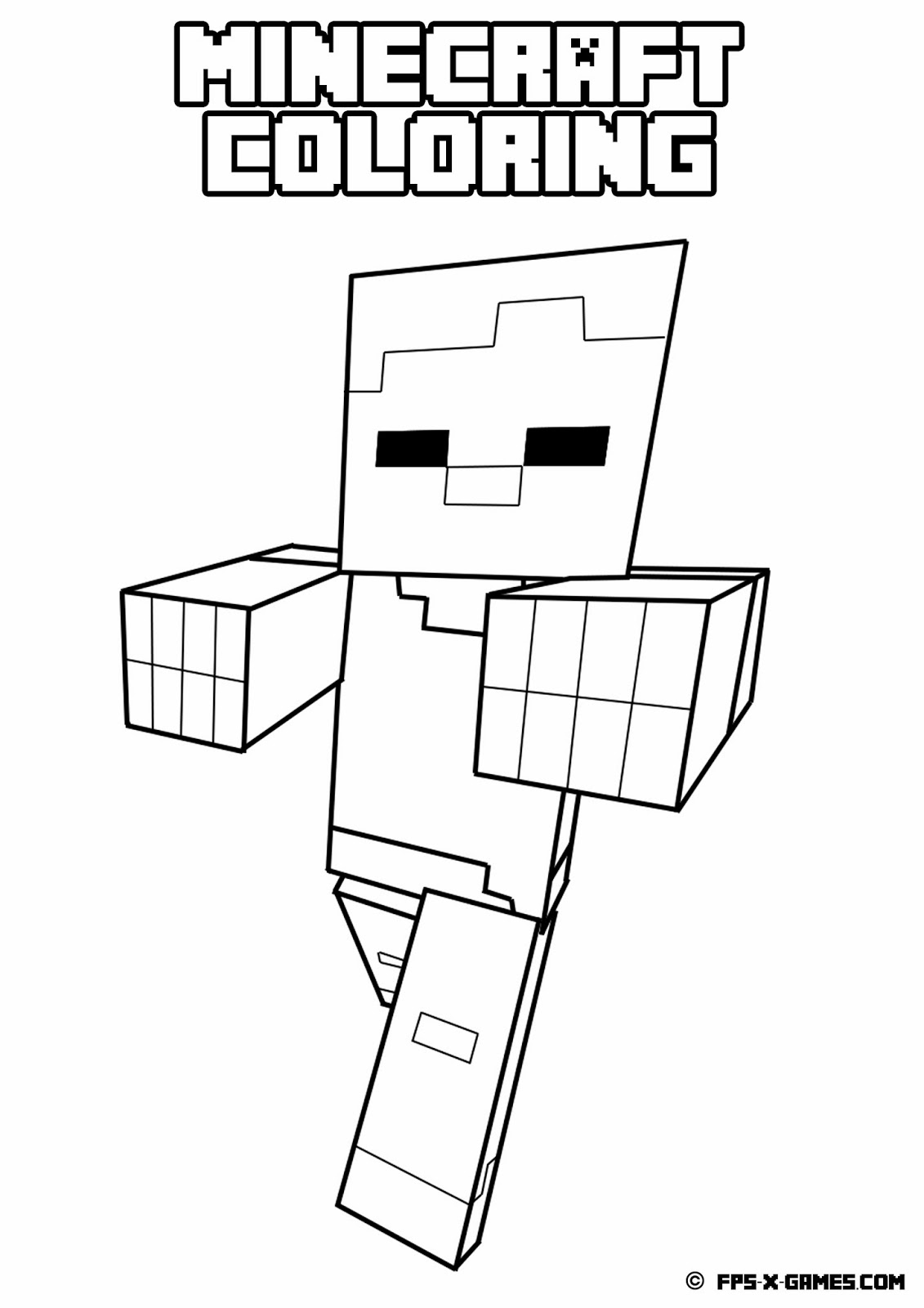 fpsxgames minecraft coloring app printable