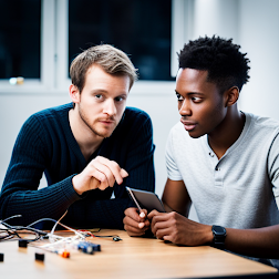 Picture of two trainees at a desk