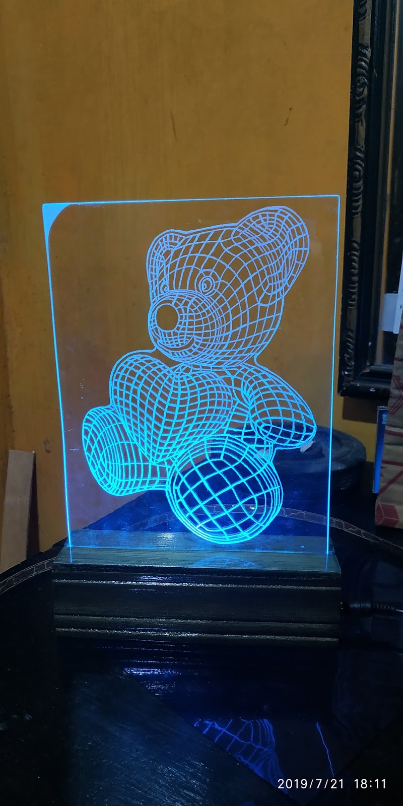 Lampu hias 3D led sederhana
