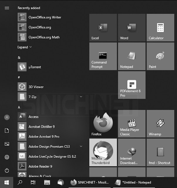 cara atasi warna tampilan abu-abu windows, warna grayscale, warna kelabu, windows tidak berwarna, windows jadi warna hitam putih, kembalikan warna windows 10, win10, tutorial, how to, tips trik, sinichinet, warna windows rusak