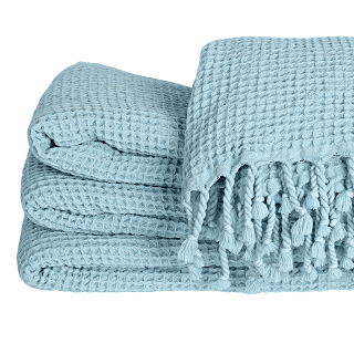 Ice Blue Turkish Waffle Towels