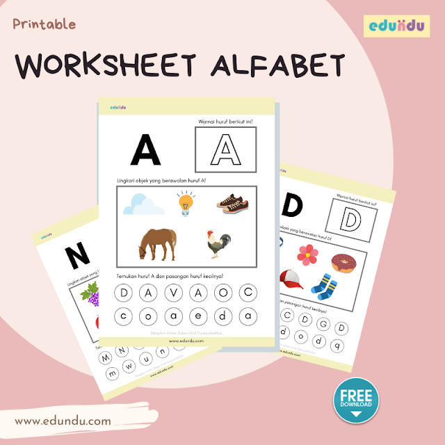 Worksheet Belajar Alfabet Gratis