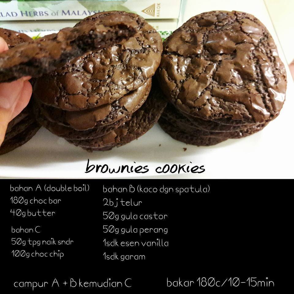 Resepi Brownies Cookies Viral