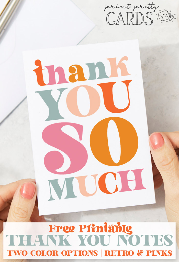 Free Thank You Card Printables