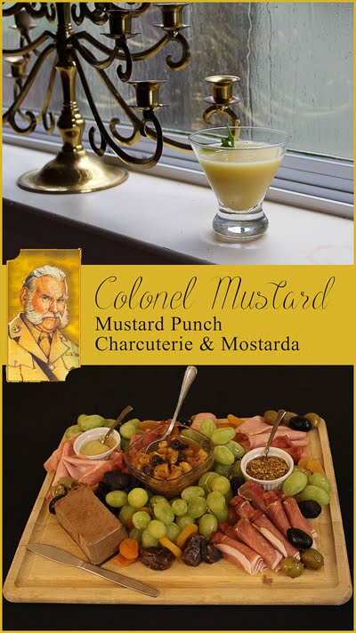 Colonel Mustard platter of meats and fruits and mostarda