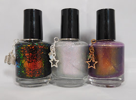 The Lady Varnishes Black Flame Candle, Fairy Queen, and Destiny