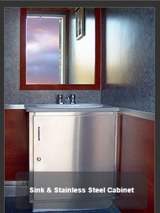 The Newport 1100 Sink and Stainless Steel Cabinet