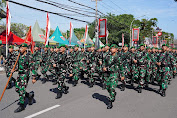 Pendidikan Dasar Militer (Diksarmil) SPPI Batch-3 Tahun 2025 di tutup kirab SOPI dan Yonif TP