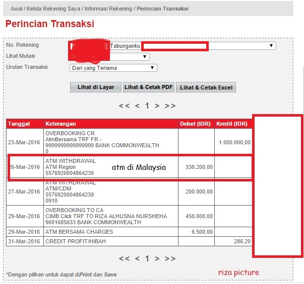 (TF) Gratis Biaya Administrasi di ATM CIMB Group  Riza 