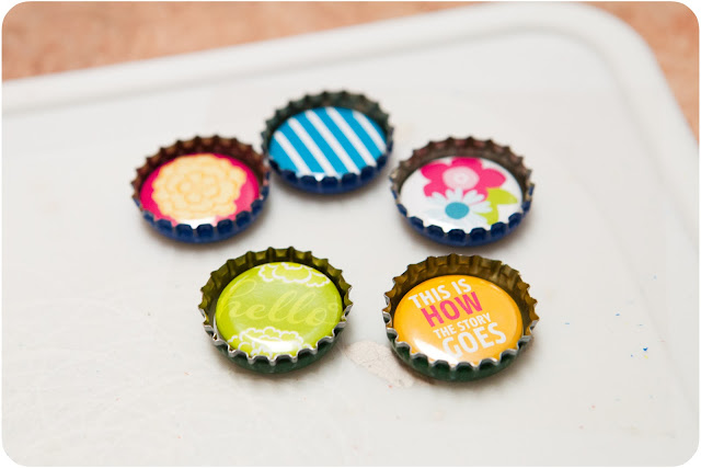 Bottle Caps Pushpins & Magnets - www.thelifeofawannabesupermom.blogspot.com