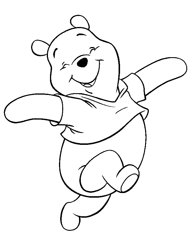  Winnie  the Pooh  drawing in black  and white  Child Coloring