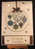 Andrea Sargent, Stampin Up, Brightly Gleaming DSP, Christmas, Heart of Christmas