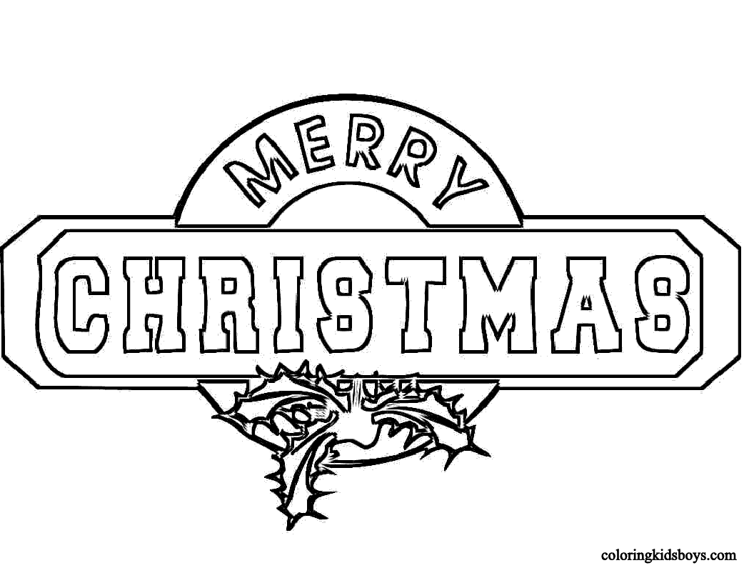 Merry Christmas Kids Coloring Pages