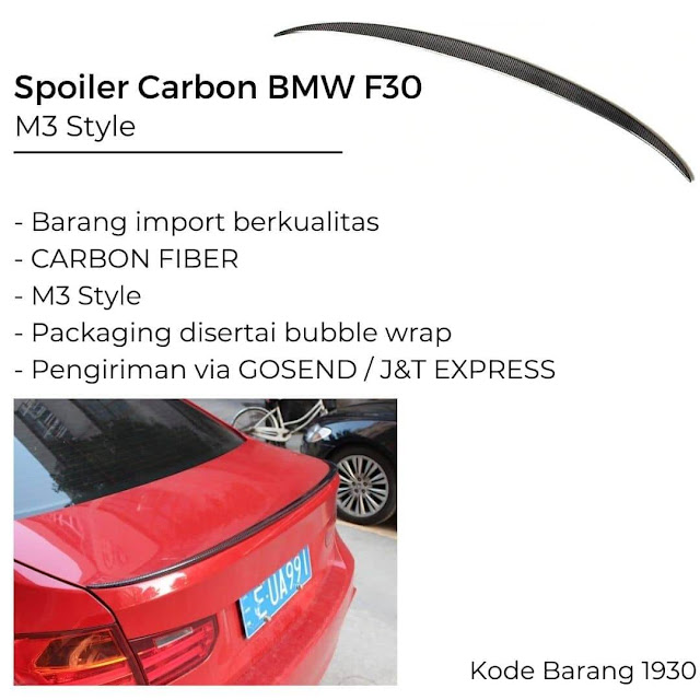 Spoiler Bagasi BMW F10 - M3 Style, Motif Carbon