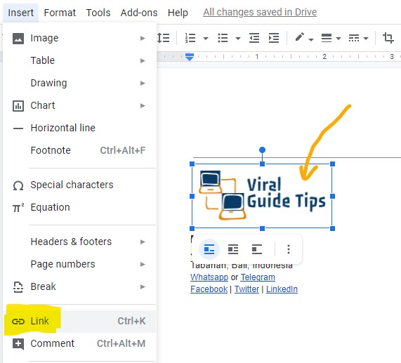 Create email signature using Google Docs