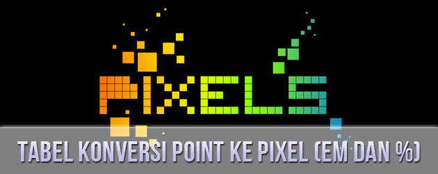 Perkiraan Konversi Point ke Pixel Em dan Persen