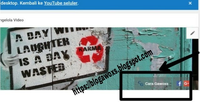 Cara Memasang Media Sosial Dan Blog Pada Sampul Header Youtube 2018