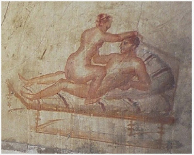 Фреска из Помпей с изображением соития мужчины и женщины