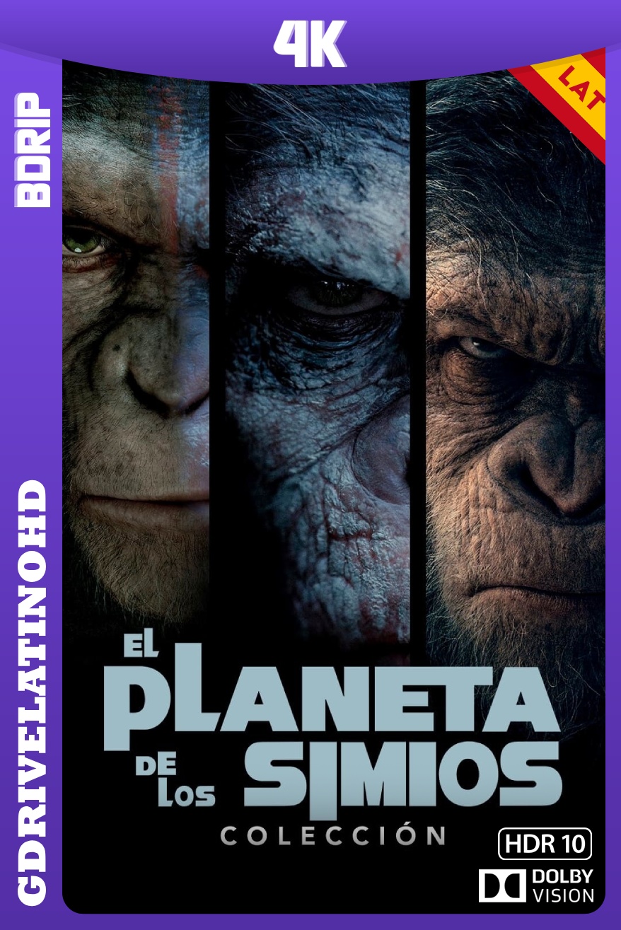 El Planeta De Los Simios – Colección (2011-2017) BDRip 4K DV HDR10 Latino-Inglés