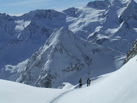 Cul de Nant in the Vanoise, Skiers: Philip Volkers and Guy Nicholson, Date: 7/2/2008, Photographer: Hugh Rhodes