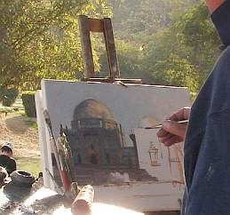 Julian Barrow working plein-air