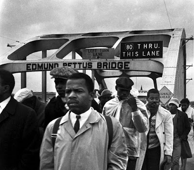 John Lewis on the Edmund Pettus bridge