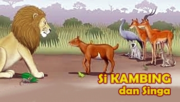 Si Kambing dan Singa  Cerita Dongeng Indonesia