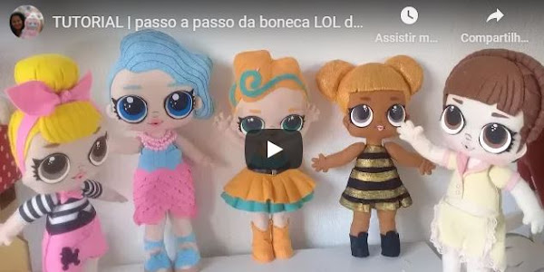 Tutorial de Boneca Lol em feltro para Decoração de quarto Menina