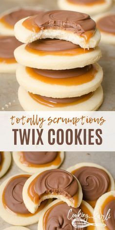Twix Cookies are a soft sugar cookie crust, with a creamy caramel on top which is topped with milk chocolate. This delicious cookie explodes with Twix flavor and are super fun to make! Skip the candy bar and make your own!