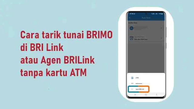 Cara tarik tunai BRIMO di BRI Link atau Agen BRILink tanpa kartu ATM