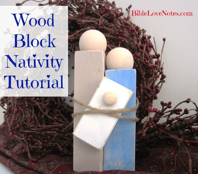 Inexpensive and easy-to-make rustic wooden nativity: step by step directions. Great gifts.