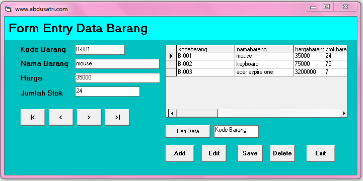 Source Kode Program Penjualan Dengan Visual Basic - DANISH. F