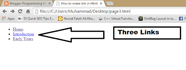 Html links