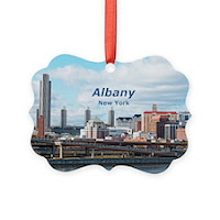 Skyline and landmarks of Albany, New York. Store: cafepress.com/Albany