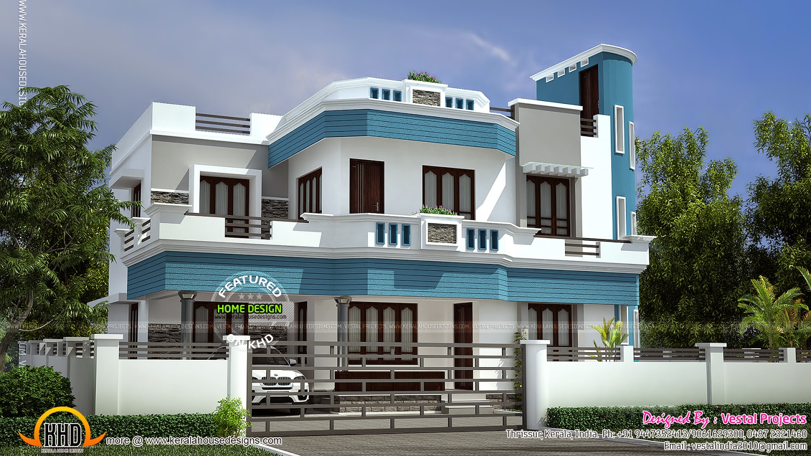 Awesome house by Vestal Projects  Kerala home design and 