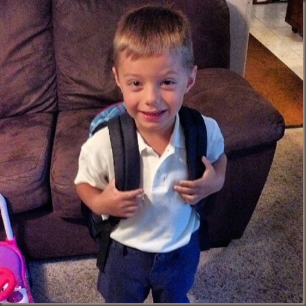 Aidan first day of school