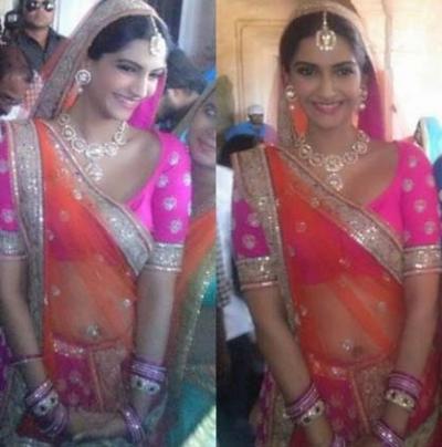 Sonam Kapoor's Beautiful Lehenga Choli in Prem Ratan Dhan Payo