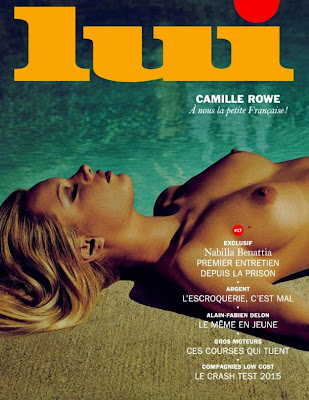 Camille Rowe nude poses in Lui Magazine May 2015